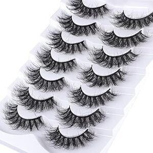 Lashes Eyelashes 8D Fluffy False Eyelashes Wispy Faux Mink Lashes Light Weight